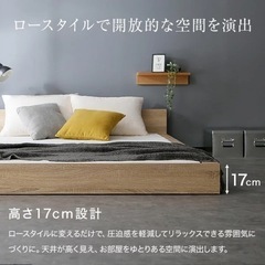 ベッド　セミダブル　ロータイプ