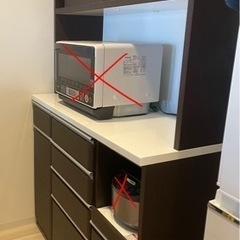 ダークブラウン キッチンボード