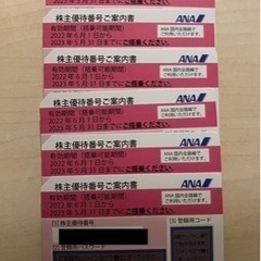 【ネット決済・配送可】ANA株主優待券6枚【有効期限2023年5...