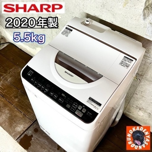 【ご成約済み】SHARP 乾燥付き洗濯機 5.5kg✨ 穴なし槽⭕️ 配送＆設置込み