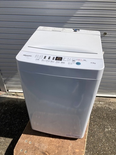 ハイセンス　2020年製　洗濯機4.5kg