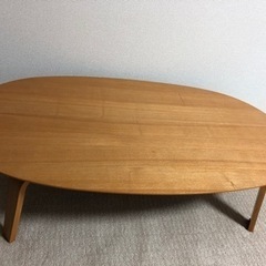 中古 無印楕円 大 こたつテーブル＋こたつ布団セット