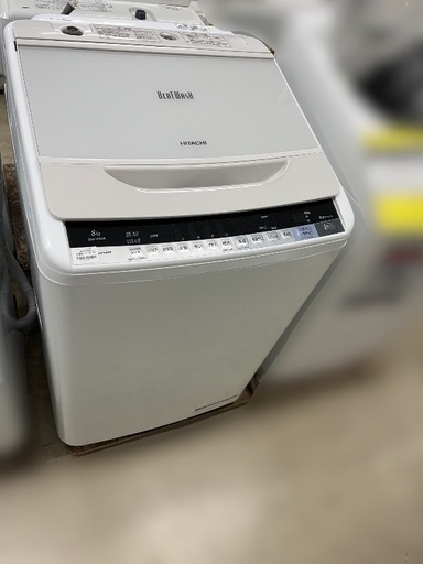 J1694 ★6ヶ月保証付★ 日立 HITACHI ビートウォッシュ BEAT WASH 8kg洗濯機 BW-V80A 2017年製 動作確認、クリーニング済み！
