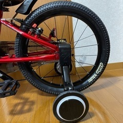 【最新ほぼ未使用】アイデス　ディーバイクマスタープラス　18　レッド　補助輪つき