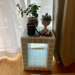 タイルテーブル　タイルスツール　韓国インテリア　北欧インテリア
