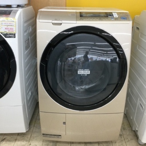 【✨風アイロン❗️ビックドラム❗️スリムタイプ❗️✨】定価¥122,600 HITACHI/ヒタチ 9/6㎏ドラム式洗濯機 BD-S7500 2012年製
