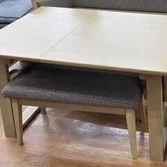 伸長式テーブル＋ベンチセット　10,000円（配送相談可能）