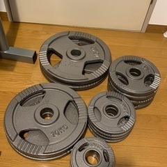 【値下げ】筋トレ　バーベルプレート　シャフト　