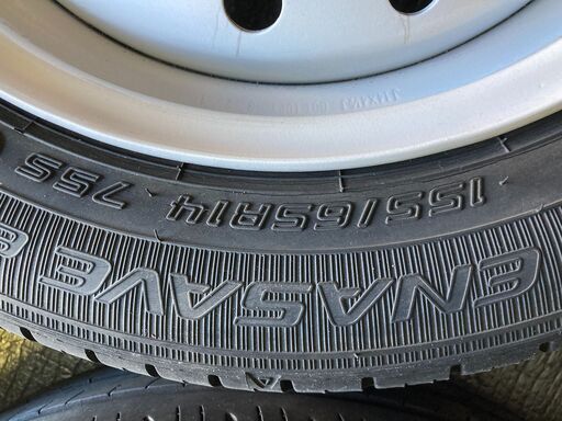 軽自動車用　鉄チンホイールタイヤセット