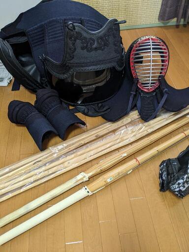 剣道防具セット(八光堂購入)、竹刀