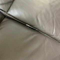 ニトリ 電動リクライニングソファ テーブル付き 本革 ブラウン