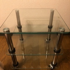 ガラス台　ガラステーブル　3段