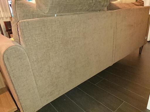 KEYUCA 3人掛 ソファー ダークブラウン - 3人掛けソファ 