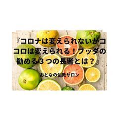 『コロナは変えられないがココロは変えられる！ブッダの勧める３つの...