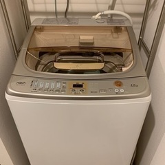 AQUA日本製全自動洗濯機　節水機能ツインバルセンター搭載