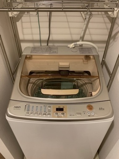AQUA日本製全自動洗濯機　節水機能ツインバルセンター搭載
