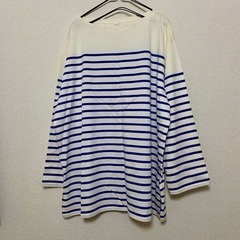 【古着美品】3XL バスクシャツ2枚 オーバーサイズ　海軍