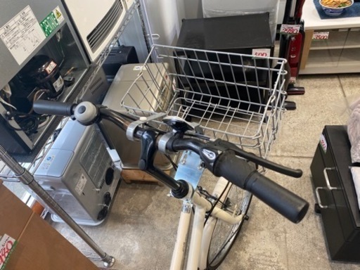 20インチ 6段変速 cream 通勤 通学 折りたたみバスケット 中古 自転車 20インチ 6段変速 cream 通勤 通学 折りたたみバスケット 中古 自転車