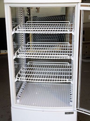 レマコム REMACOM 卓上冷蔵ショーケース 冷蔵庫 84L 2014年製 軒先渡し】レマコム 4面ガラス冷蔵ショーケース 84リットル