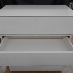 4段チェスト 引出しレール式 転倒防止プレート付き