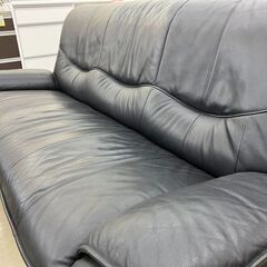 ⭐️重厚感！⭐️ ASAHI アサヒ 本革 応接4点セット 3Pソファ 1Pソファ ガラステーブル 1013-01