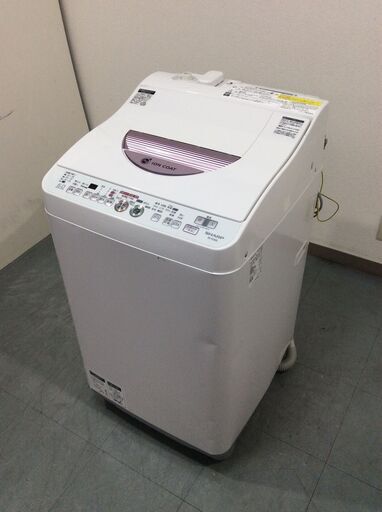 (10/16受渡済)JT5469【SHARP/シャープ 6.0㎏洗濯機】激安品 2014年製 ES-TG60L 家電 洗濯 乾燥機能付