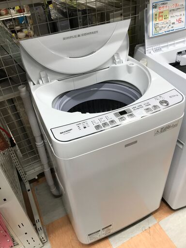 ☆ 激安！！ SHARP 全自動洗濯機 6.0kg 2017年製 ＥＳ-Ｇ60ＳＣ-Ｗ ...