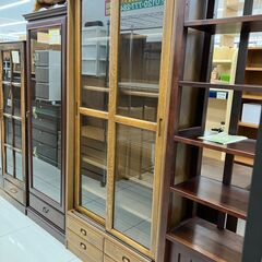 ☆ガラスキャビネット☆収納棚☆アンティーク調☆