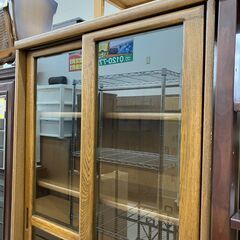 ☆ガラスキャビネット☆収納棚☆アンティーク調☆