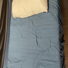 シングルベッド　枕、カバー、シーツ、パット付