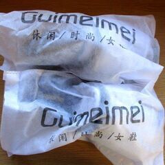 激レア！！中国の靴 Guimeimei ダブルストラップサンダル ブラック 