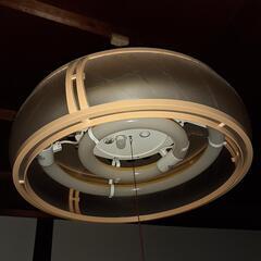 昭和レトロ　和風ペンダントライト　LED　照明器具　和室　リビング　丸