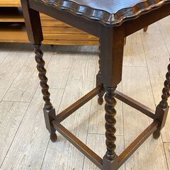 イギリスアンティーク ツイストレッグ サイドテーブル★買取帝国 志木店