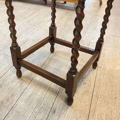 イギリスアンティーク ツイストレッグ サイドテーブル☆買取帝国 志木店