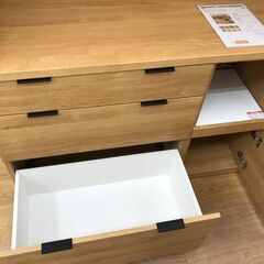 ☆ジモティ割あり☆ ニトリ 食器棚 エトナ 120KB ライトブラウン H181