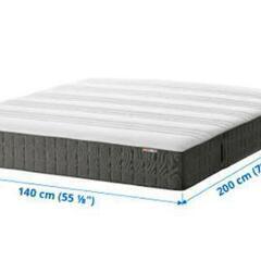 【1週間限定総額10万円早い者勝！】IKEA ダブルベッド TRYSIL トリスィル マットレス　セット