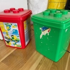 LEGO お片付け箱　赤と緑　箱のみ