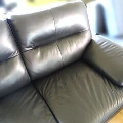 NITORI/ニトリ◆2Pソファ 合皮レザー FRIO 黒 ブラック ソファ 家具 リビング 