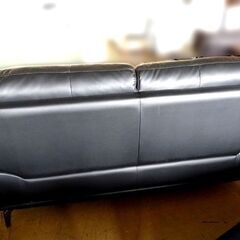 NITORI/ニトリ◆2Pソファ 合皮レザー FRIO 黒 ブラック ソファ 家具 リビング 