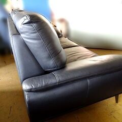 NITORI/ニトリ◆2Pソファ 合皮レザー FRIO 黒 ブラック ソファ 家具 リビング 