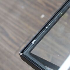 札幌 引き取り ☆ Unico/ウニコ EDDY low table W930 　エディ ローテーブル/ガラステーブル アイアンフレーム　ガラス天板　ローテーブル　ガラステーブル