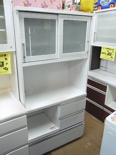 入江木工 キッチンボード ピュア 90 レンジボード キッチンボード 食器棚 家電ボード 食器収納
