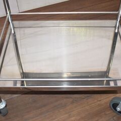 【ヤ取終了6/7】≪y429≫美品 ストレージ ステンレス カート/ワゴン サイレントワゴン 静音仕様 こぼれ止め付き 41010-11