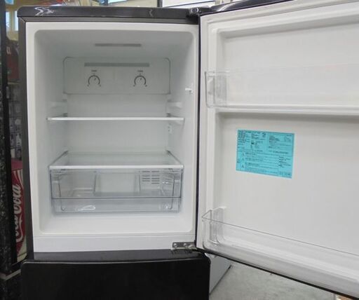 札幌白石区 148L 2ドア冷蔵庫 2018年製 ハイアール JR-NF148 黒  