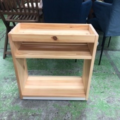 無印良品 パイン材デスク ワゴン付き