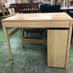 無印良品 パイン材デスク ワゴン付き