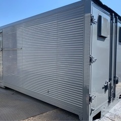 No.662 アルミバン 2ｔ 車 ワイド  アルミ 箱 バイク 倉庫 トラック コンテナ 米 保管庫 物置 DIY