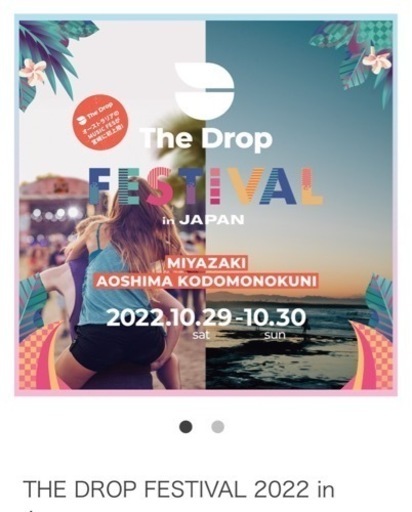 THE DROP FESTIVAL 2022 in JAPAN 2枚で10000円