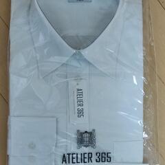 【新品】ワイシャツ Yシャツ【白】ワイドカラー 39-80 サイズM