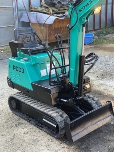 コマツ・PC03-2F（SV08）913時間・ミニユンボ・0.8トン・新品シート コマツ・PC03-2F（SV08）913時間・ミニユンボ・0.8トン・新品シート